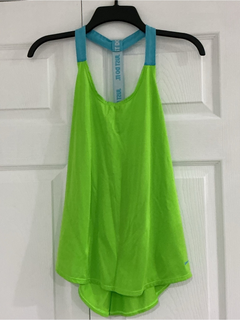 Nike Women's Neon Green Tank with Aqua Straps